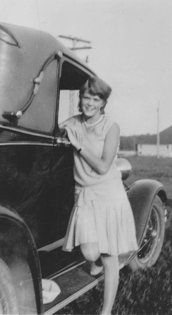 Woman Posing By Cabriolet, Ca. 1928-30 (Source: Barnes)